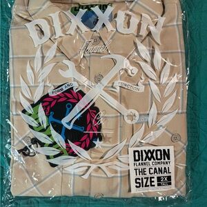 DIXXON Tan Flannel Shirt 2X Tall NEW IN BAG